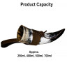 Viking drinking horn with leather holster