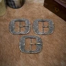 Belt buckles with plant relief, set of 3