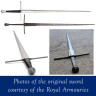 Anglický dlouhý meč 15. století, licence Royal Armouries