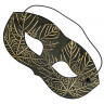 Venetian Eye Mask made of genuine leather with a maple leaf motif