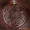 Leather Pauldron with Celtic Spiral Embossing