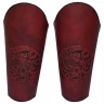 Leather Bracers with Embossed Nordic Dragon