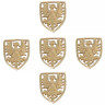 Belt Studs or Conchos “Heraldic Eagle”, Pure Solid Brass, Set of 5