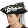 Ladies' tricorn hat with lace appliques - XL natural