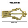 5pcs Monogrammed brass belt buckle Lyra 14-15. century