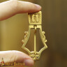 5pcs Monogrammed brass belt buckle Lyra 14-15. century