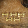 Decorative Leather Rivets / Studs Double Lily, 13th-14th c., set of 5