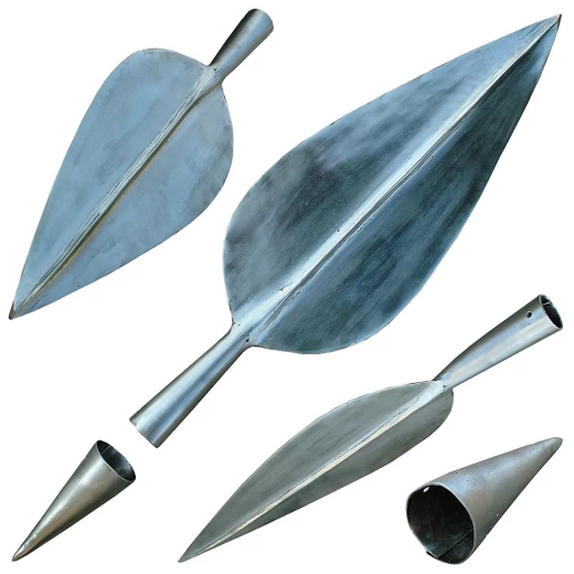 Keltské kopí listové + bodka - tupé, bez ratiště