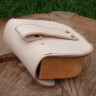 Leather belt pouch - natural