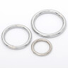 Steel ring buckle with nickel finish, set of 5