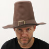 High leather hat