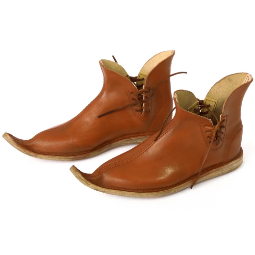 Medieval poulaines - brown, EU 42, from rubber