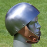 Secret Helmet, Cervelliere - 2mm, Gauge 14 (no stainless or hardened steel), brushed, matt finish - M, padded textile liner or XL,leather liner (so called parachute)