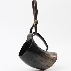 Viking Horn Mug Tankard with Leather Strap 800ml