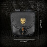 Renaissance belt bag with eagle on the coat of arms and horn closure