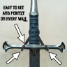 Kovaný nástěnný držák na meč 10x10cm
