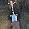 Celtic Dagger with Bronze Head and Leather Sheath