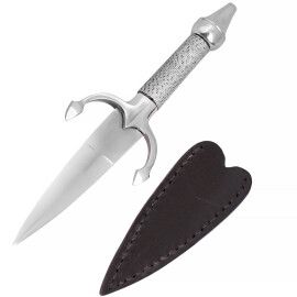 Ladies Dagger with leather sheath, steel