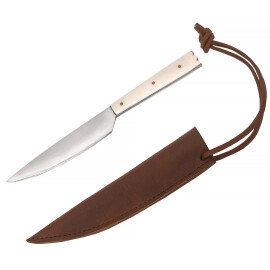 Středověký nůž s kostěnou střenkou, 19cm nerez