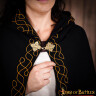 Hooded Elven Cape from Wool with Brass Cloak Clasp