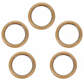 Ring Buckle from Antique Brass, Set of 5 Pieces