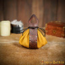 Leather Belt Pouch With Embossed Trinity knot