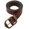 Kožený opasek "Lesní Elf" | Reliéfní zdobení | 38 mm - Outlet