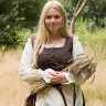 Sleeveless Medieval Dress, Overdress Lene, brown