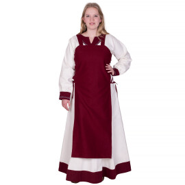 Viking Apron Dress, Overdress Tinna, wine red