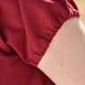 Medieval Blouse Aren, short-sleeved, wine red
