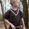 Medieval Braided Tunic Ailrik for Children, short-sleeved, brown