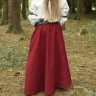 Medieval Skirt Lucia for Children, wide flare, red