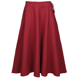 Medieval Skirt Lucia for Children, wide flare, red