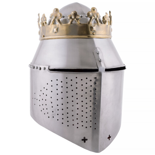 Královská kbelcová přilba s korunou z 1,6mm