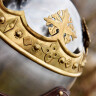 Středověký šlap Robert Bruce ze síly plechu 1,6mm s kroužkovým límcem