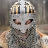 Vikingská brýlová helma, sponková helma s kroužkovým límcem