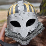 Vikingská brýlová helma, sponková helma s kroužkovým límcem