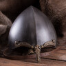 Nánosníková přilba s keltskými motivy, patiovaná ocel