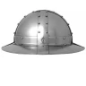 Banded kettle hat, 14 Ct., 1,6mm steel with leather liner