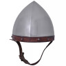 Konischer Bogenschützen Helm, 1.6mm Stahl, mit Lederinlet