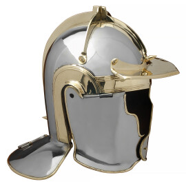 Římská helma pomocná pěchota -E- Heddernheim, ocel a mosaz