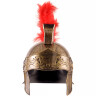 Kinder Römer Helm, goldfarben mit Helmbusch, Kunststoff