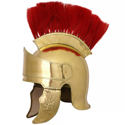 Attischer Helm aus Messing mit Haarbusch, ca. 300 v. Chr.