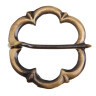 Antique Brass Flower-shaped Ring Buckle - 1Pcs