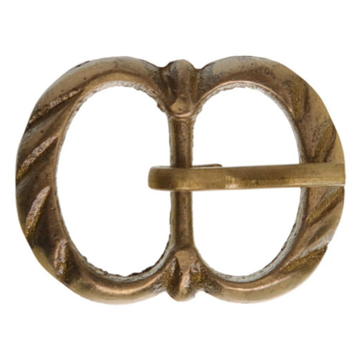 Ovale gekerbte Brillenschnalle, 1350 - 1650, 1 Stück
