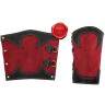 Laced Red and Black Suede Bracers Arcane