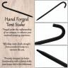 Ground Stake, Tent Peg, J-Hook Anchor Made of Steel