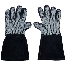 Suede Gloves with Butted Chainmail