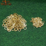 100pcs loose Brass Chainmail Flat Rings with Wedge Rivets, 8mm 18gauge