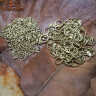 100 Brass Chainmail Round Rings with Round Rivets, 8mm 17gauge